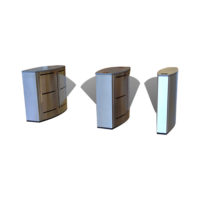 EZ Lane Glass Wing Optical Turnstile