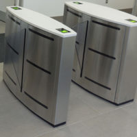 EZ Lane Glass Wing Optical Turnstile