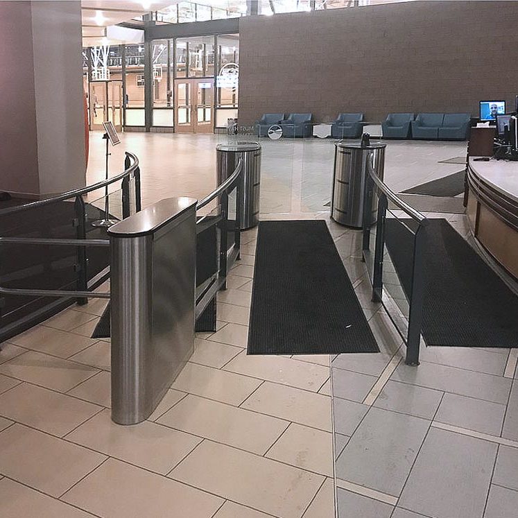 Hayward Turnstiles FH optical glass & MR-200-ADA Compliant security entry systems electronic for hospitals, office lobbies