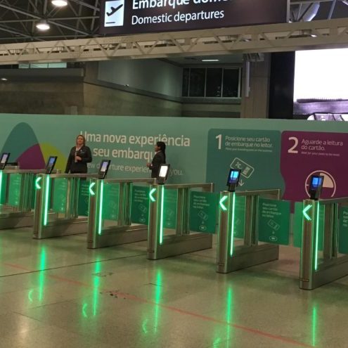 Hayward Turnstiles Optical turnstile security control entrance systems swing gate electronic access control for airport, office lobby ADA entrance system