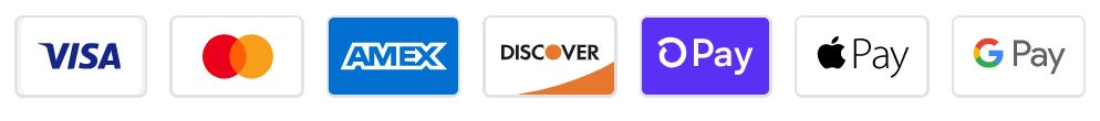 accepted payments are visa, mastercard, american express, discover card, shop pay, apple pay, google pay