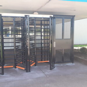 black powdercoat outdoor turnstile