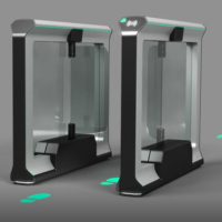 EZ Lane SL1000 Swing Glass Optical Turnstile