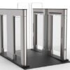 SL2000 swinging barrier optical turnstile with floor saving mounting platform