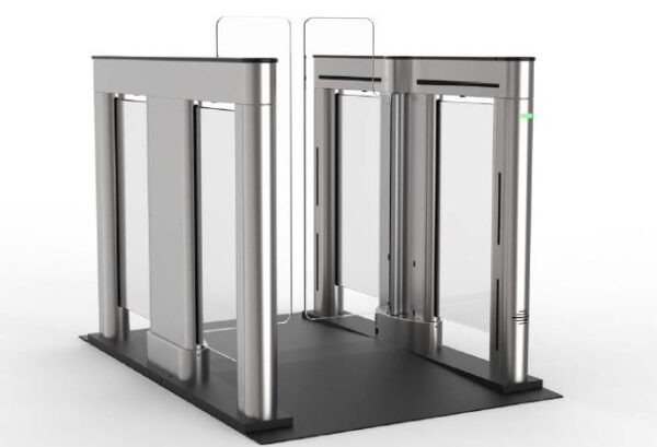 SL2000 swinging barrier optical turnstile with floor saving mounting platform