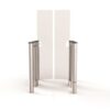 high barrier optical swing turnstile over white background