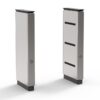 counting optical turnstile in stainless steel side view