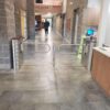 Side view of an MR200 ADA turnstile at the entrance of Glenwood YMCA.