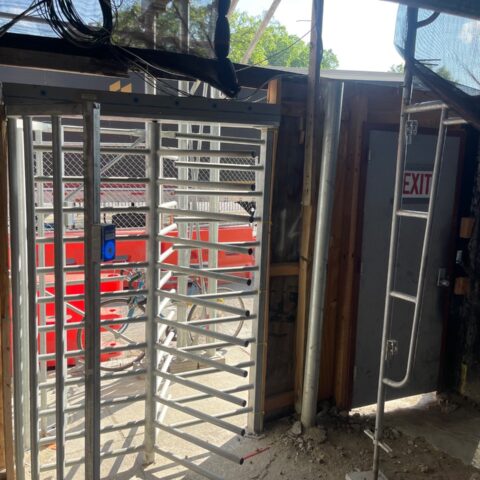 turnstile on construction site hayward turnstiles